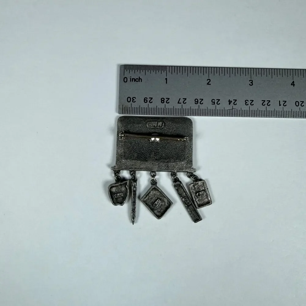 JJ Jonette School Charms Teacher Brooch Pin Jewelry